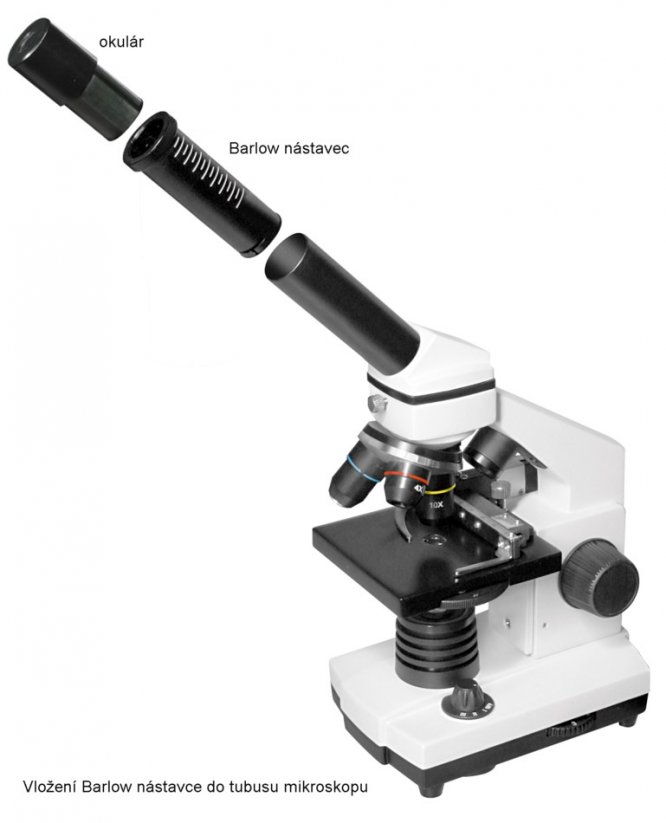 mikroskop Bresser Biolux s barlow nástavcem