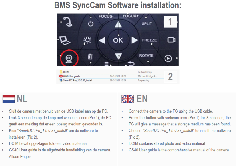 BMS SyncCam 12Mp, A2 - reprodukční zařízení