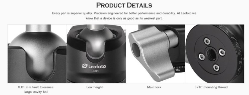 Leofoto - karbonový stativ Ranger LS-255 + kulová hlava LH-30 (8kg/179cm)