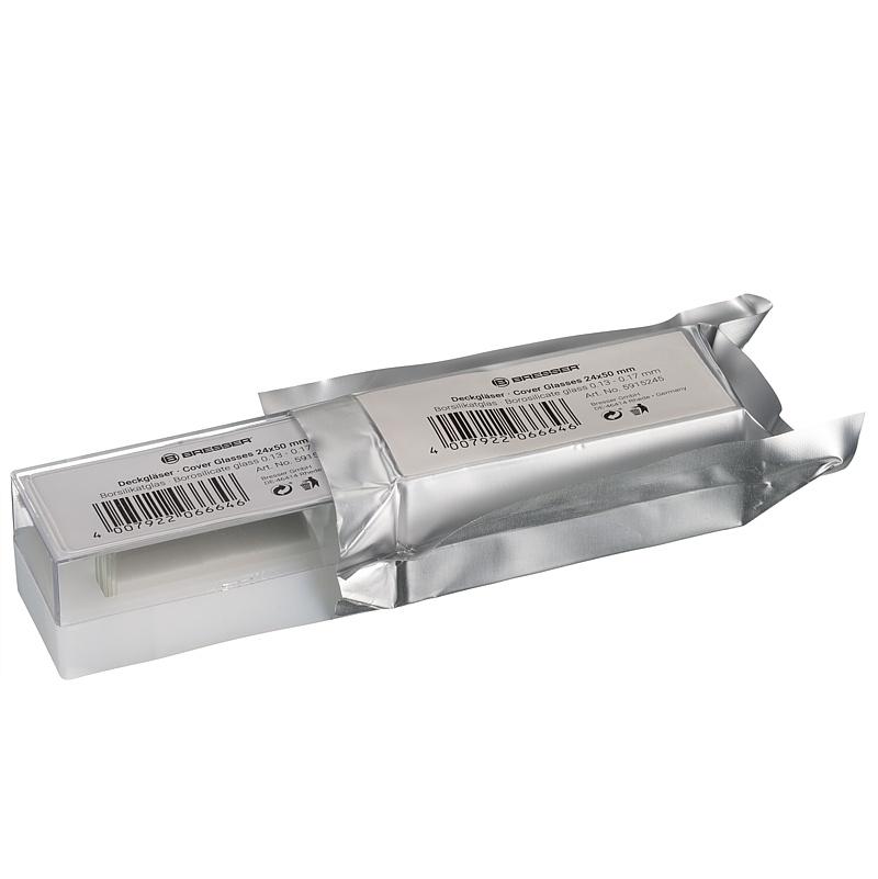 Krycí sklíčka 24x50mm - 100ks, boro 3.3 (0,17mm)