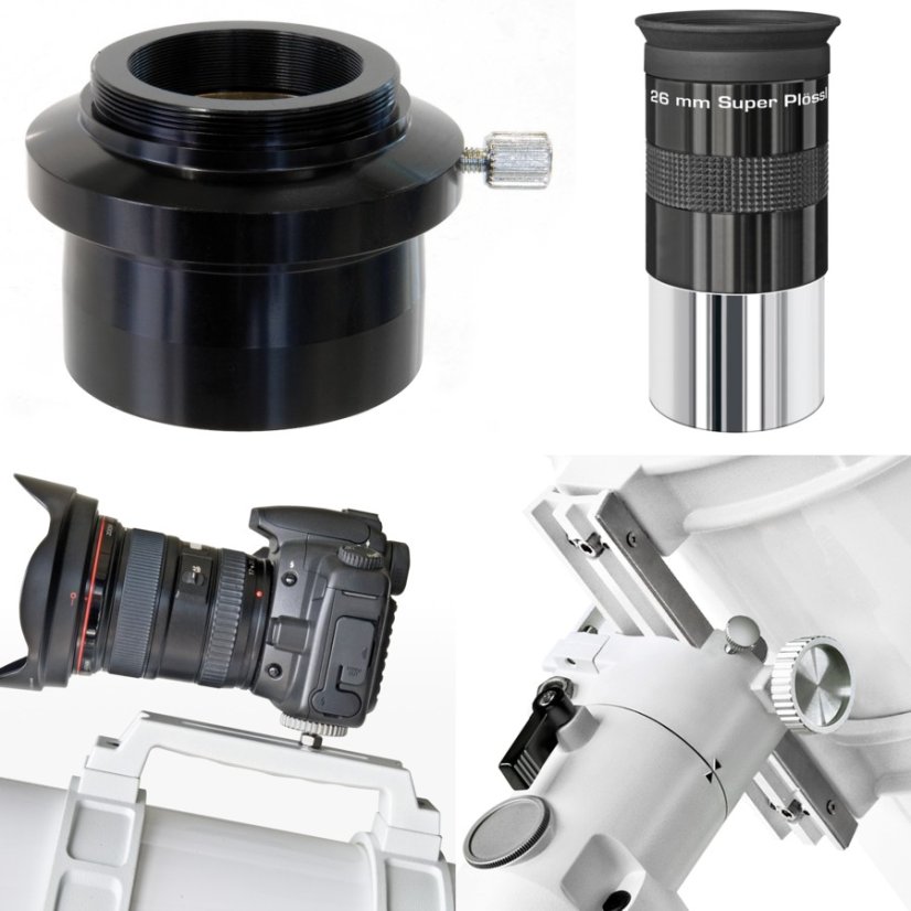 dalekohledy Bresser Messier - montáž, okulár fotoadapter