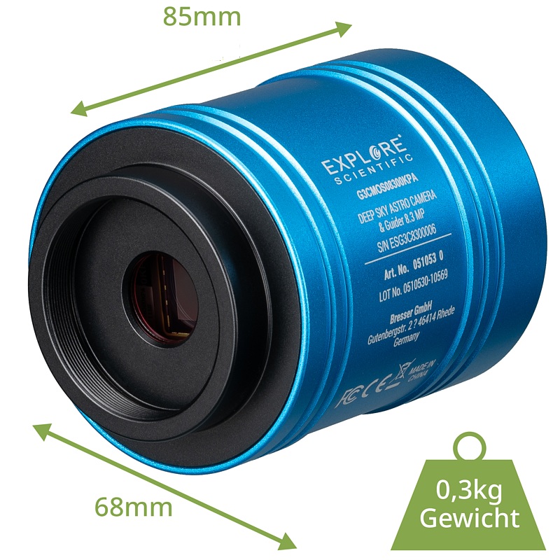 EXPLORE SCIENTIFIC 4K Planetary & Deep Sky Astro Camera & Guider 8,3 MP