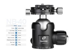 Leofoto - kulová hlava NB-40 + NP-50 (25kg) dual panorama