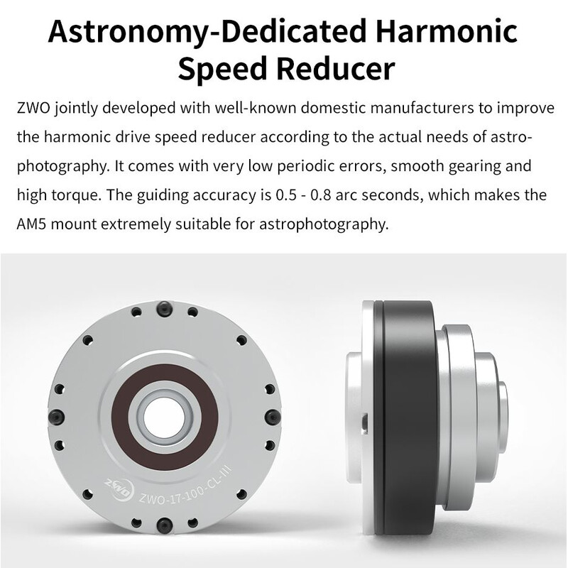 ZWO AM5 Harmonic EQ/AZ Montáž s harmonickou převodovkou