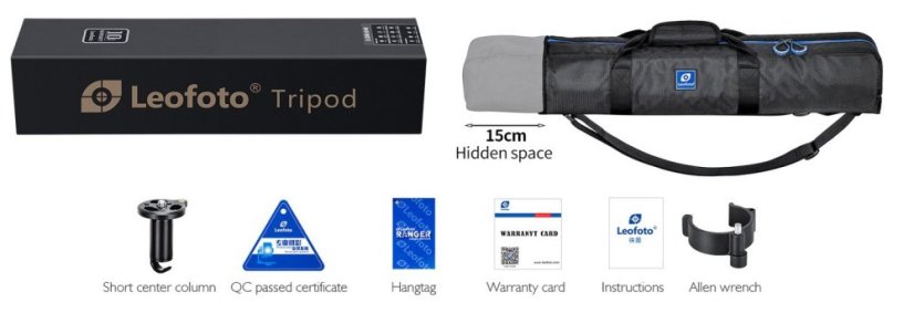 Leofoto - karbonový stativ Manba LV-323C (15kg/165cm)