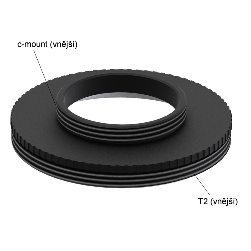 Adapter T2 (vnější) / c-mount (vnější)