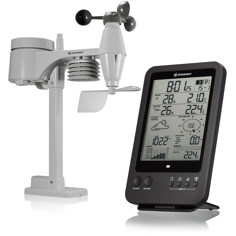 Meteostanice BRESSER Weather Center 5-in-1 (černá)