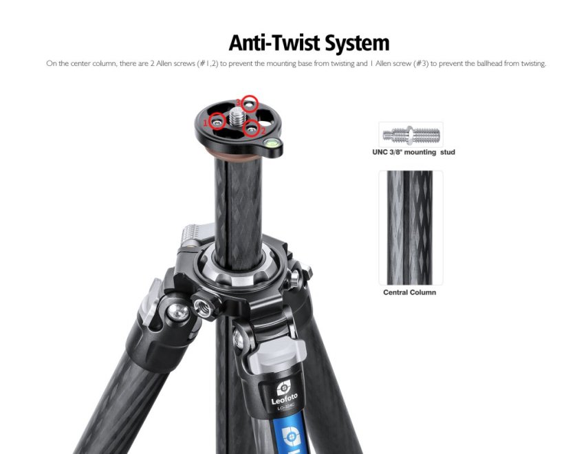 Leofoto - karbonový stativ Mr.O LO-324C (15kg/163cm)