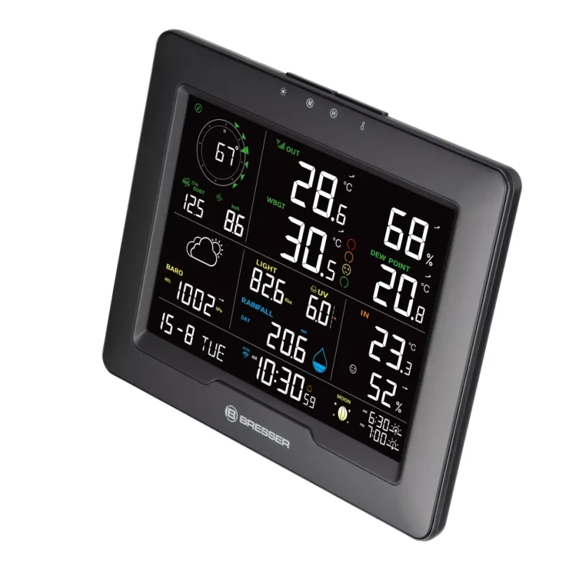 BRESSER 8-in-1 WiFi Heat Stress Index Sahara TB meteostanice