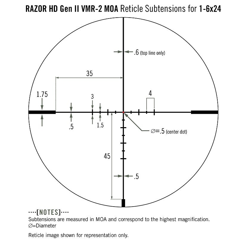 Vortex Razor HD Gen II E 1-6x24 VMR -2 (MOA)
