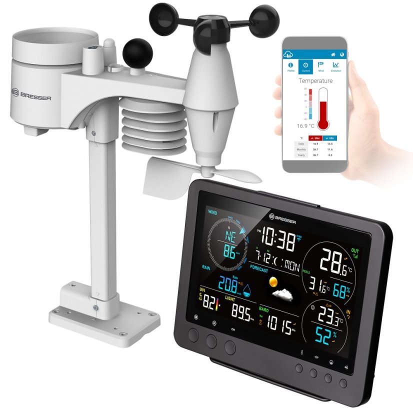 BRESSER 8-in-1 Wi-Fi Professional meteostanice Bise