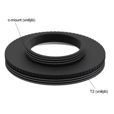 Adapter T2 (vnější) / c-mount (vnější)