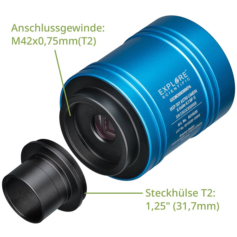EXPLORE SCIENTIFIC 4K Deep Sky Astro Camera & Guider 8,3 MP-II