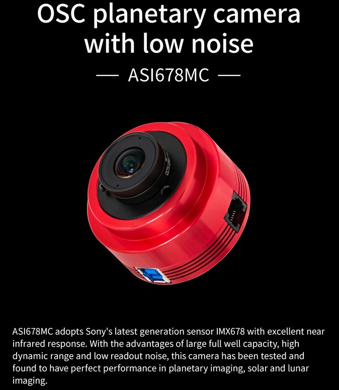 Kamera ZWO ASI 678 MC (color)