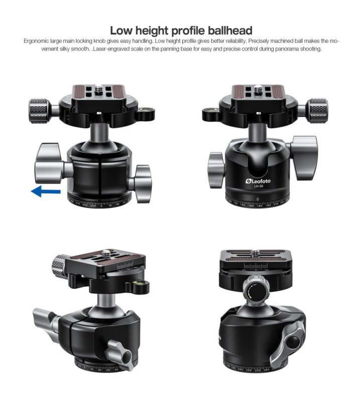 Leofoto - karbonový stativ Mr.Y L284 + hlava LH-30 (10kg/163cm)