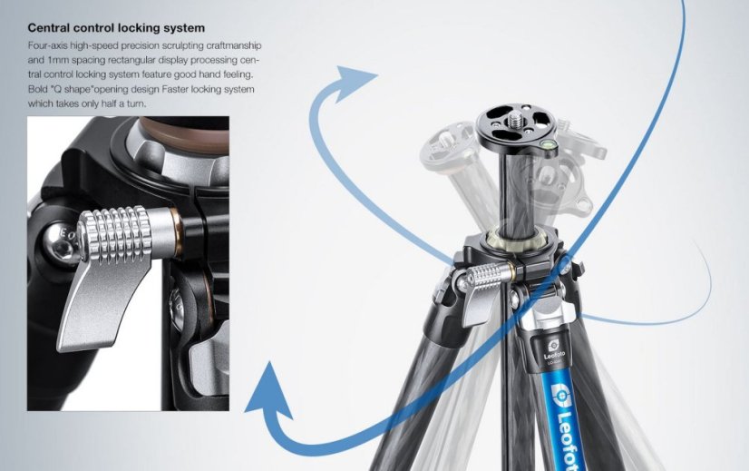 Leofoto - karbonový stativ Mr.O LO-224C (5kg/162cm)