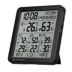 BRESSER Quadro Individuo S Termo-Vlhkoměr (black)