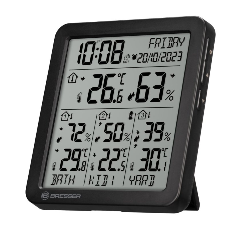 BRESSER Quadro Individuo S Termo-Vlhkoměr (black)
