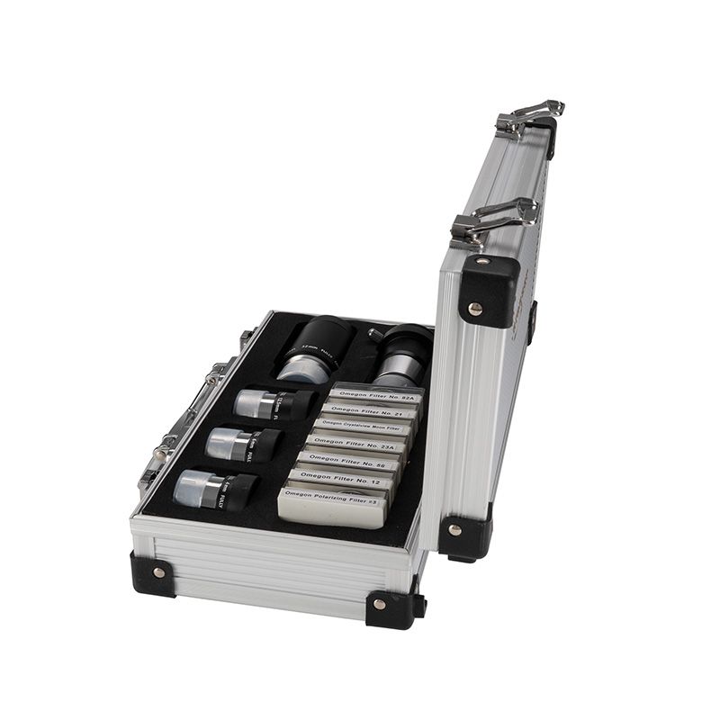 Omegon sada #1 - okuláry, filtry, Barlow, kufřík