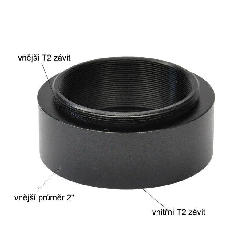 Adapter 2" s T2 závity  (OD=21mm)