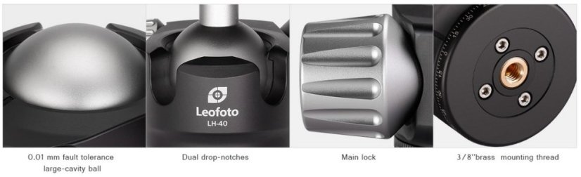 Leofoto - kulová hlava LH-40R + NP-60 (20kg) dual panorama