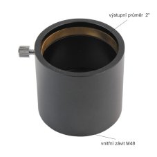 Omegon adpater z M48 (vnější) na průměr 2" (50,8mm), OD=49mm