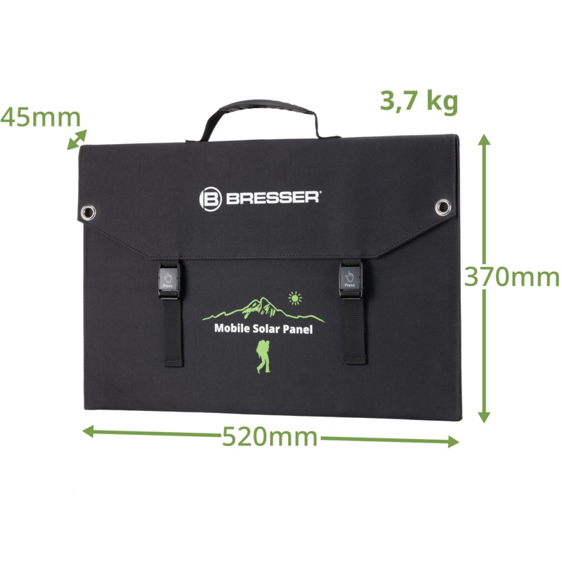 BRESSER Mobile Solar Charger 90 Watt - USB a DC output