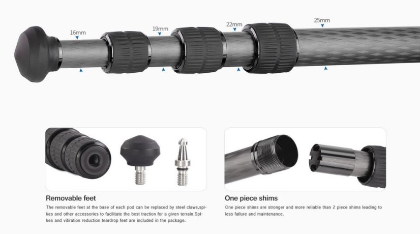 Leofoto - karbonový stativ Ranger LS-254 + kulová hlava LH-30 (8kg/128cm)