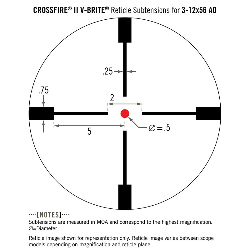 Vortex Crossfire II 3-12x56 AO Hog Hunter V-BRITE (MOA)