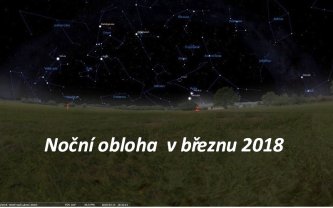Noční obloha v březnu 2018