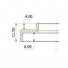 Adapter C-mout (vnější) na T2 (vnitřní)