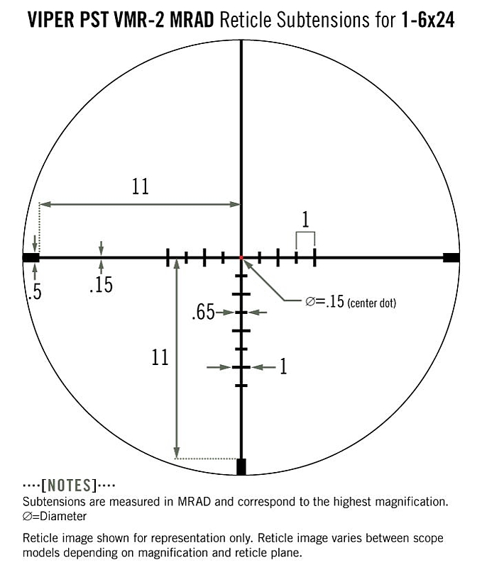 Vortex Viper PST Gen II 1-6x24 SFP VMR-2 (MRAD)