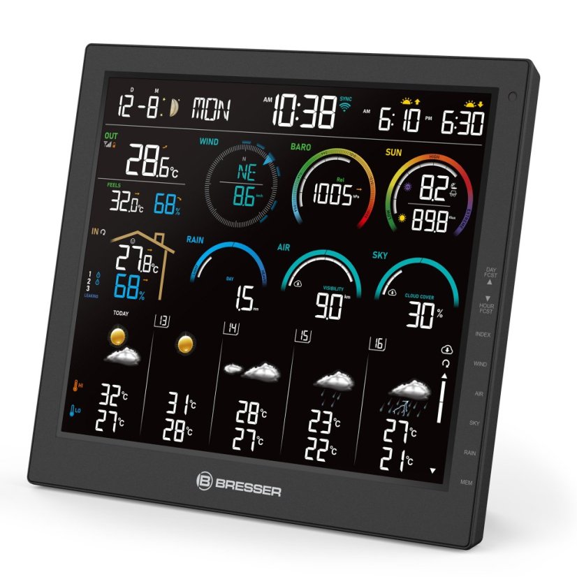 BRESSER 4CAST 10" Wi-Fi Home meteostanice 8-in-1