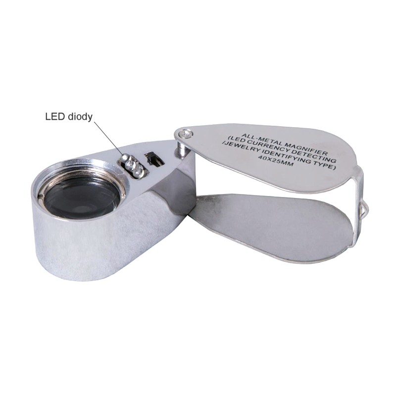 Levenhuk ZenoGem M11- lupa 40x25mm LED