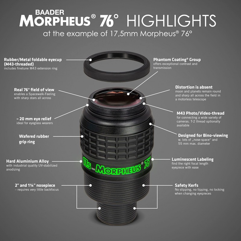 Okulár Baader 17,5 mm Morpheus® 76°