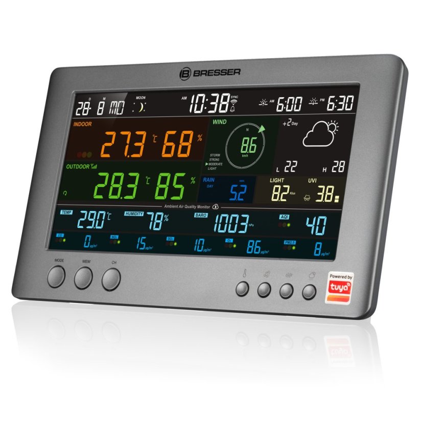 BRESSER Professional Tuya Smart meteostanice 7-in-1 Senzor