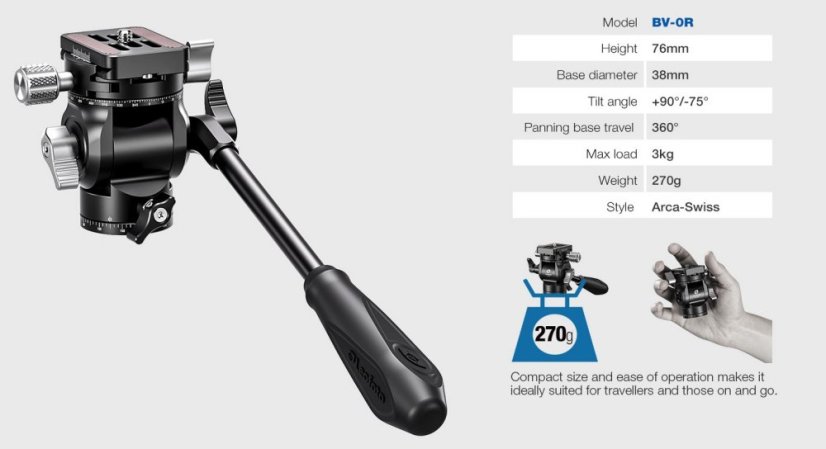 Leofoto - karbonový stativ Mr.Y L224 + hlava BV-0R + LB-38 (3kg/142cm)