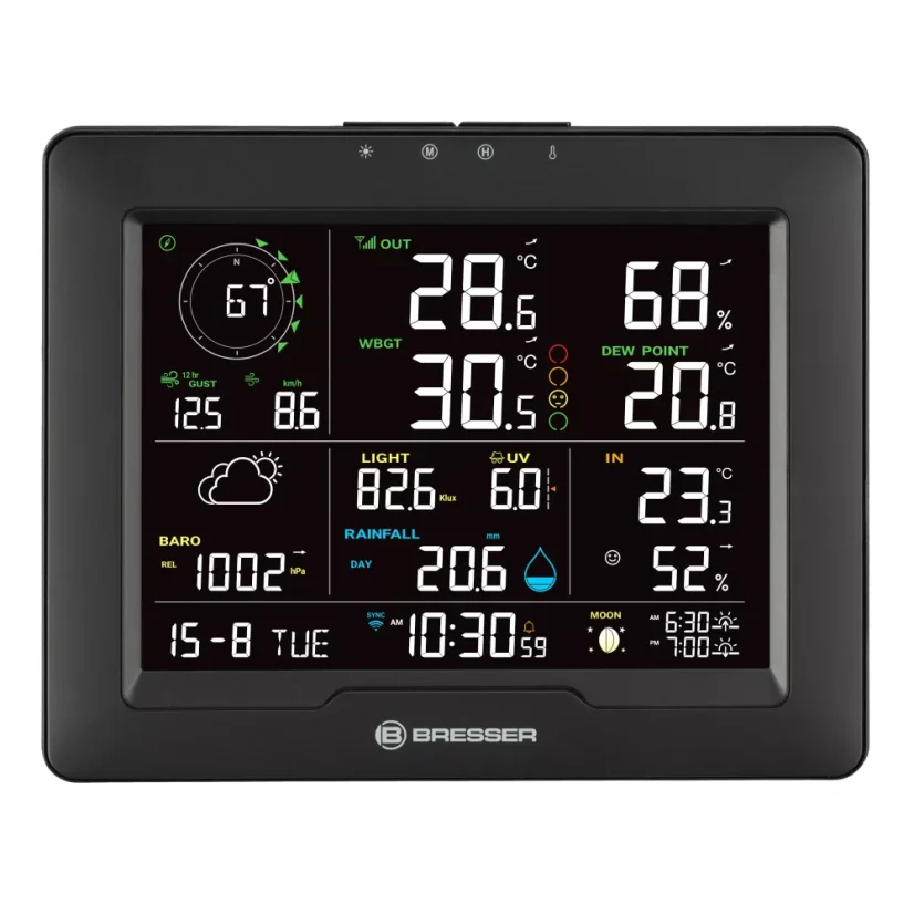 BRESSER 8-in-1 WiFi Heat Stress Index Sahara TB meteostanice