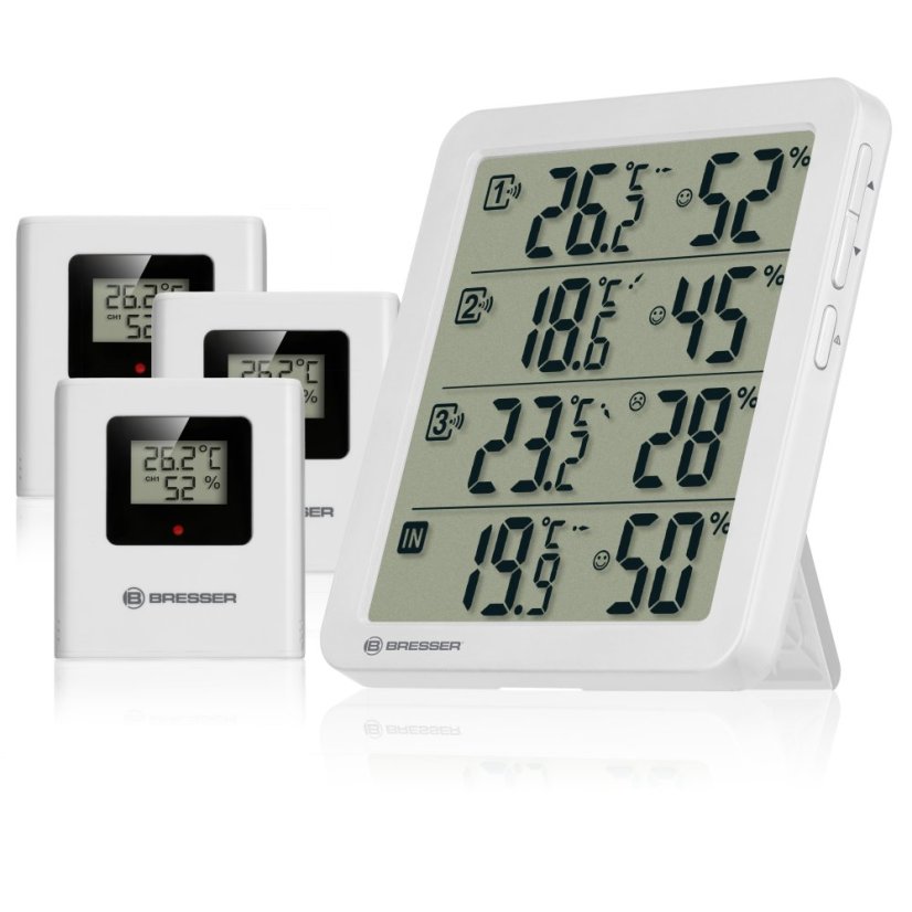 BRESSER Quadro Individuo S Termo-Vlhkoměr (white)