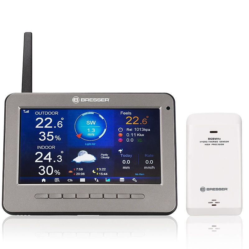 BRESSER Professional WIFI HD TFT Weather Center 7in1