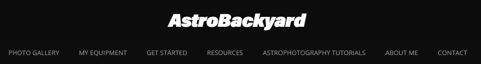 AstroBackyard - web stránky